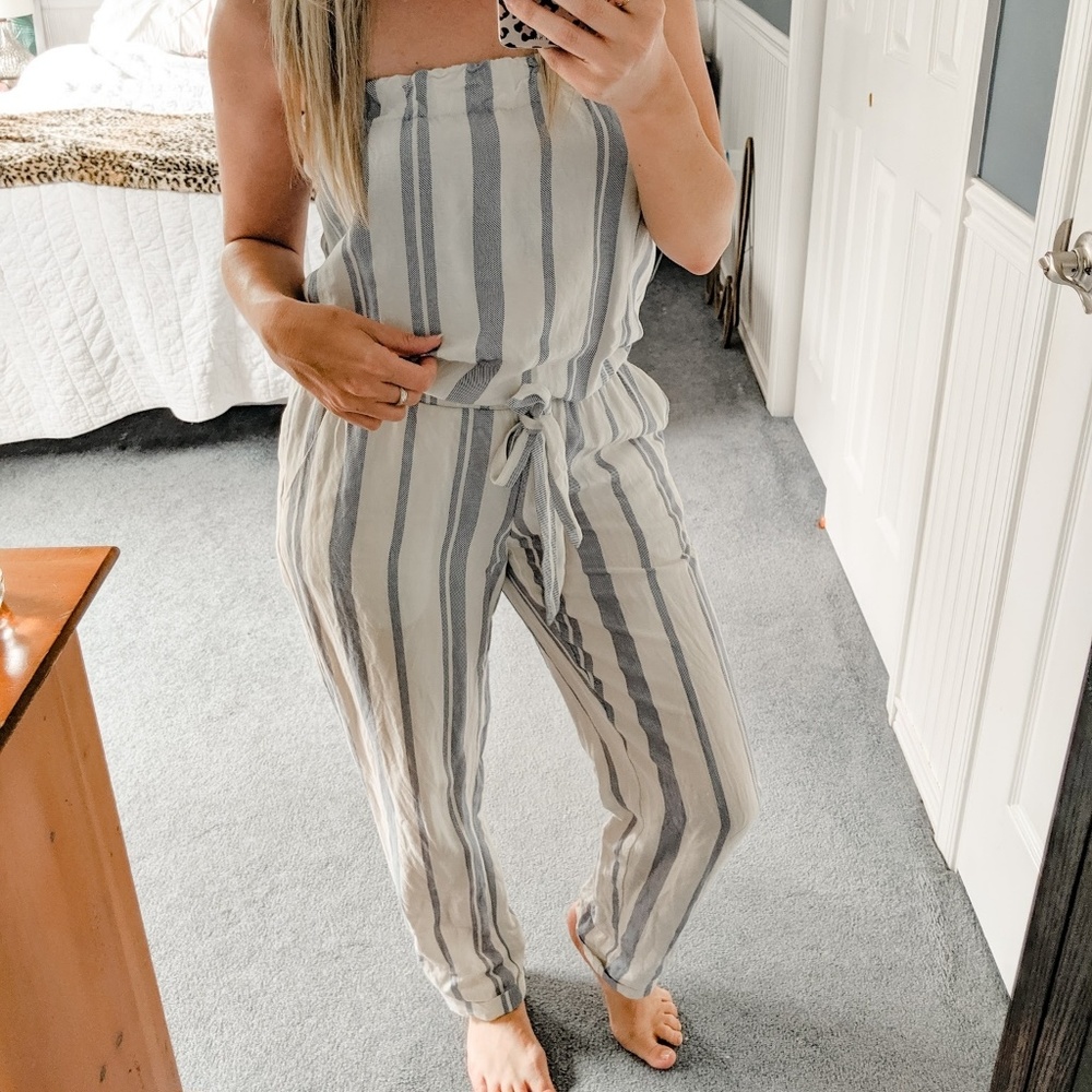 striped jumpsuit